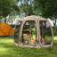Tente écran 11 pi x 11,5 pi, pavillon de jardin escamotable avec 2 portes-113475444