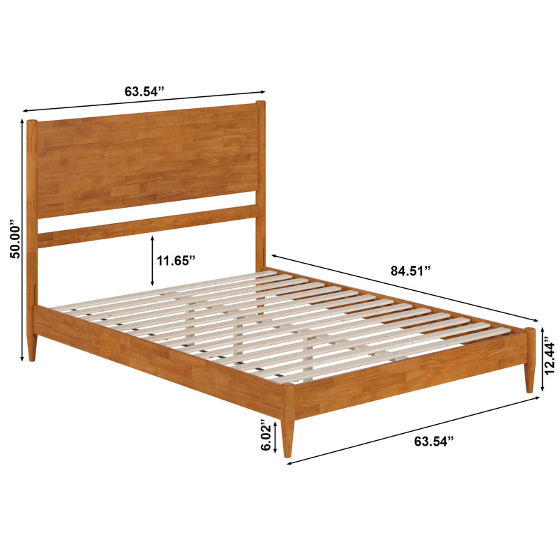 Lit plateforme Bromwyn, Caramel clair, Grand