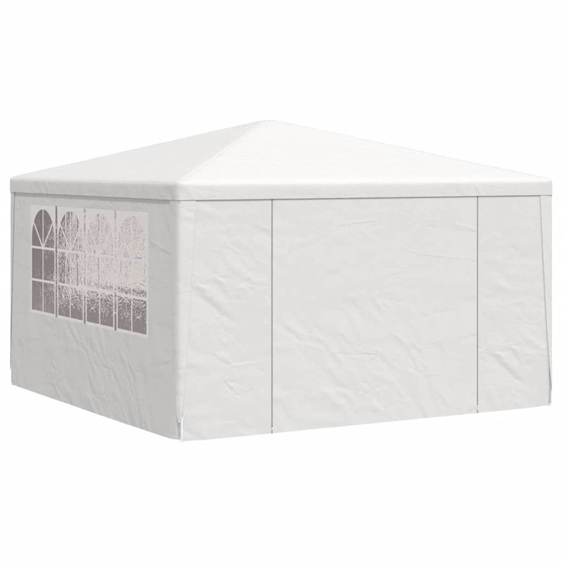 Tente de réception d'extérieur en polyéthylène blanc 13,1 x 13,1 pi, Blanc