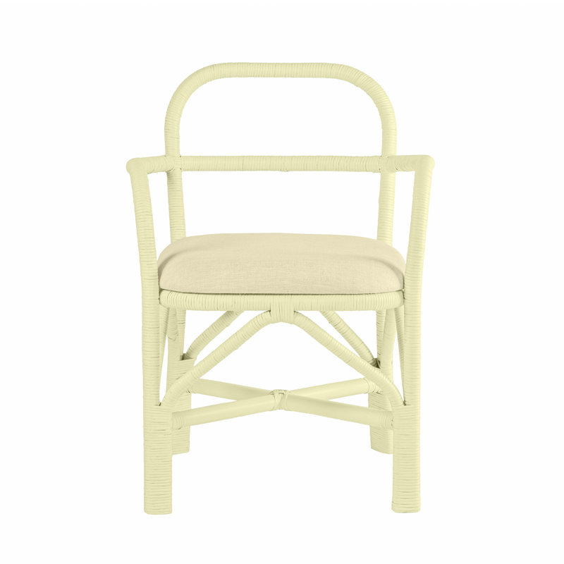 Chaise en rotin vert, Crème