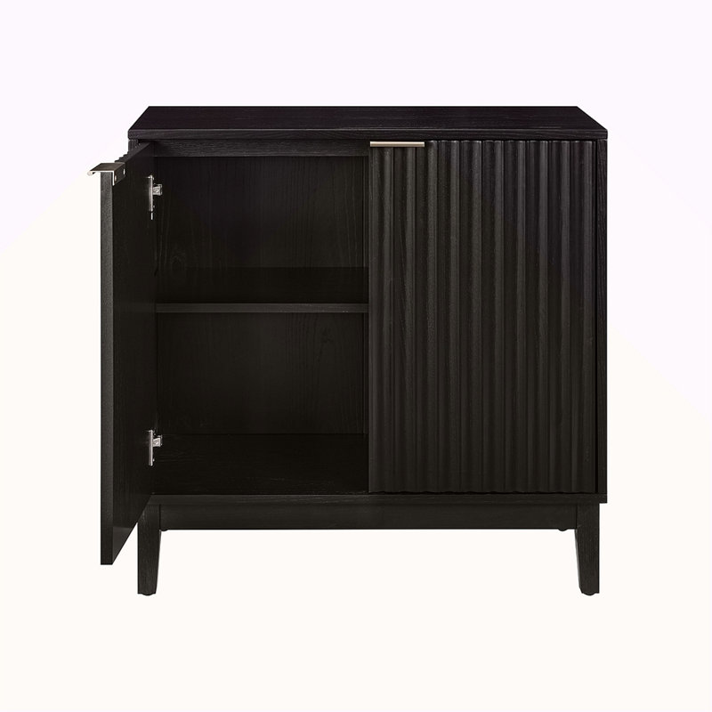 Armoire de rangement 2 portes, Noir