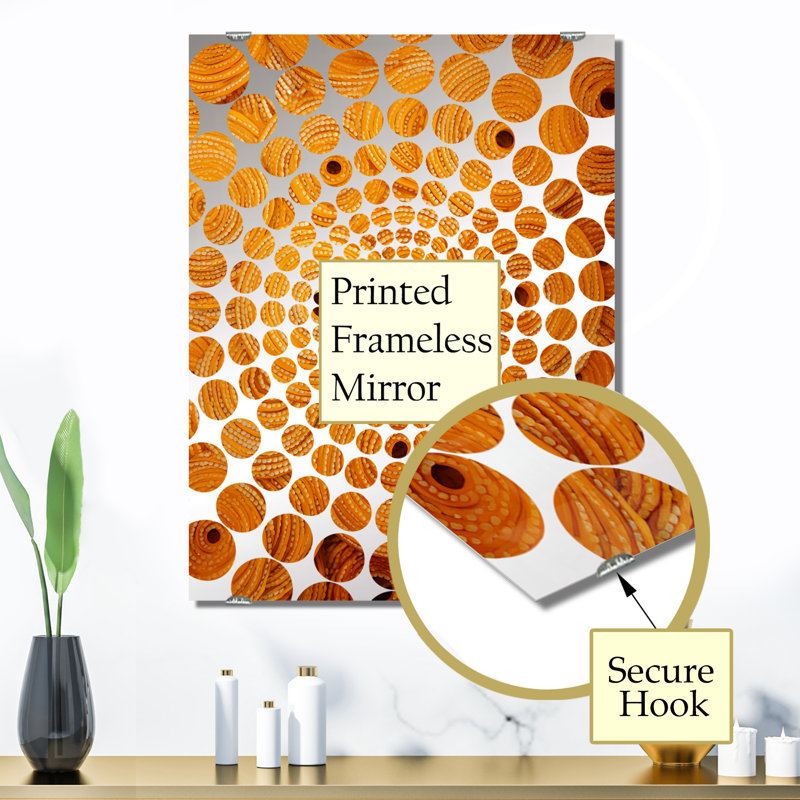 «Floral Twilight Dream Abstract Collages II», miroir mural à collage abstrait MIR131723, 32 po x 24 po