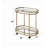 Lacole Mirrior & Champagne Finish Serving Cart