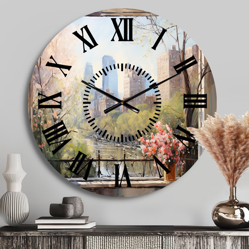 Horloge murale New York Central Park Window Views III - New York City, Médium
