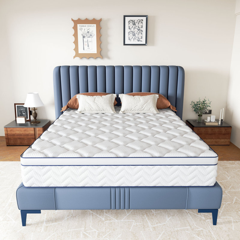 10"/12"/14" Medium Cooling Gel Memory Foam Hybrid Mattress In A Box, Twin, 12"