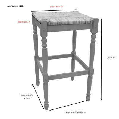 Chiem Counter Stool with Solid Wood Frame