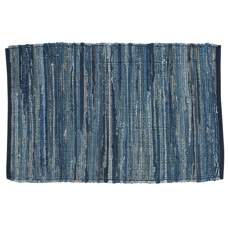 Tapis de couloir Breakwater Bay Indigo Chindi, Rectangle 2 pi x 3 pi