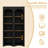 MDF Italian Retro Double Storage Round Side Table with Tempered Glass Top, Modern and Functional Design-1104876779