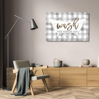 Gracie Oaks Rae, Marla Gallery Wrapped Canvas Art Titled: Wash Your Worries Away