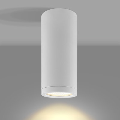  Projecteur DEL cylindrique de 2,5 pouces, 5CCT sélectionnable 2700K – 5000K, 1100LM, 15W, CRI90, double intensité réglable Triac / 0 à 10V, 38 °, 120V à 277V classé ETL blanc