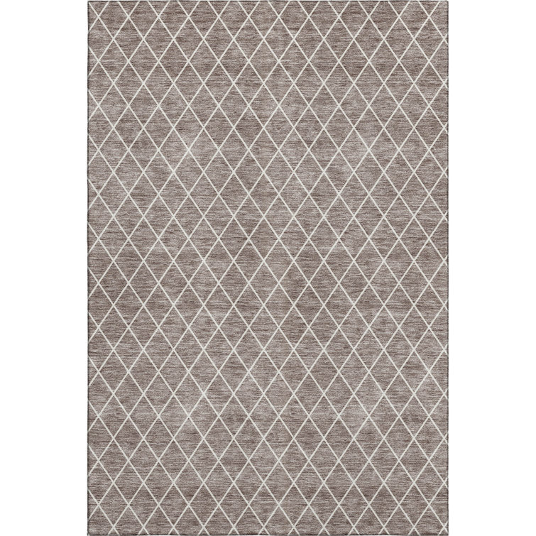 Premium Machine Washable Prisco Taupe Rug