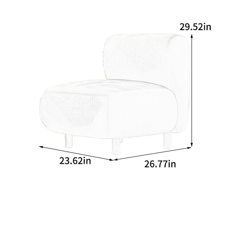 Chaise de loisirs minimaliste en coton et lin, Mélange de lin noir