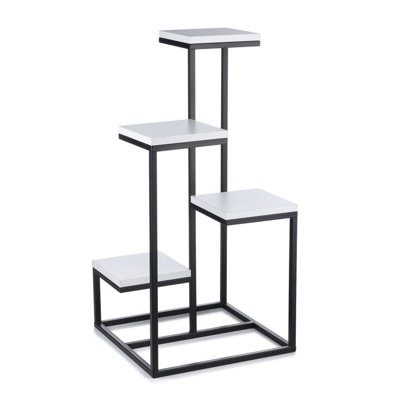 Hirvin Plant Stand, Black/White