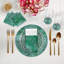 Sous-verres ronds en cuir malachite Agate-119015171