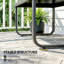 Outsunny Metal Garden Coffee Table Outdoor Side Table 90 x 45 x 33 cm Black