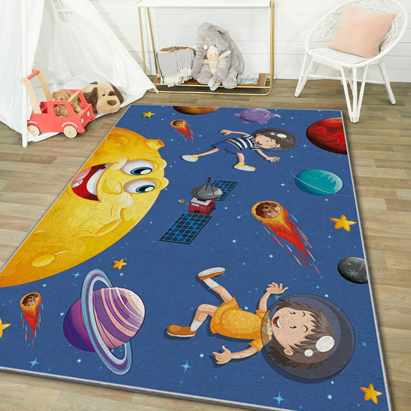 Tapis luxueux (2,6 x 4,6 pieds), 100% polyester, 740 g / m² | Tissu de velours doux, envers en feutre antidérapant, éponge stratifiée pour le confort | Antibactérien, lavable à la machine à 30 ° C | Élégante décoration intérieure