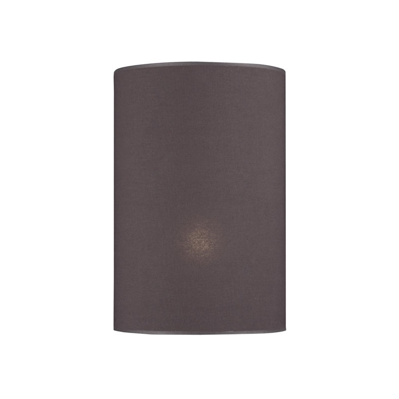 Renteria Cotton Drum Lamp Shade, Dark Grey Cotton