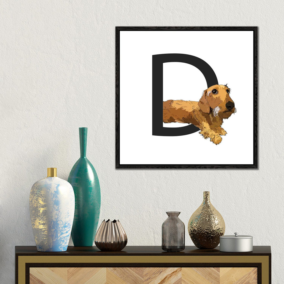 D Is For Dachshund von Sketch And Paws - Gallery-Wrapped Canvas Giclée on Canvas