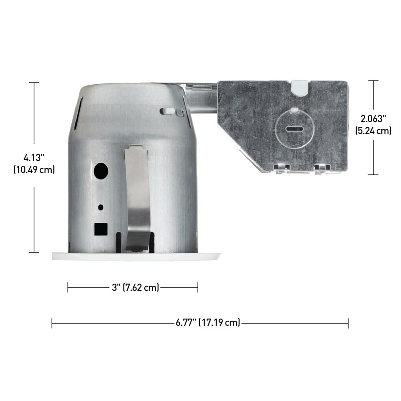 Dhima 3.75'' 3000K 5.5 Watt Dimmable Air-Tight IC Rated Recessed Lighting Kit