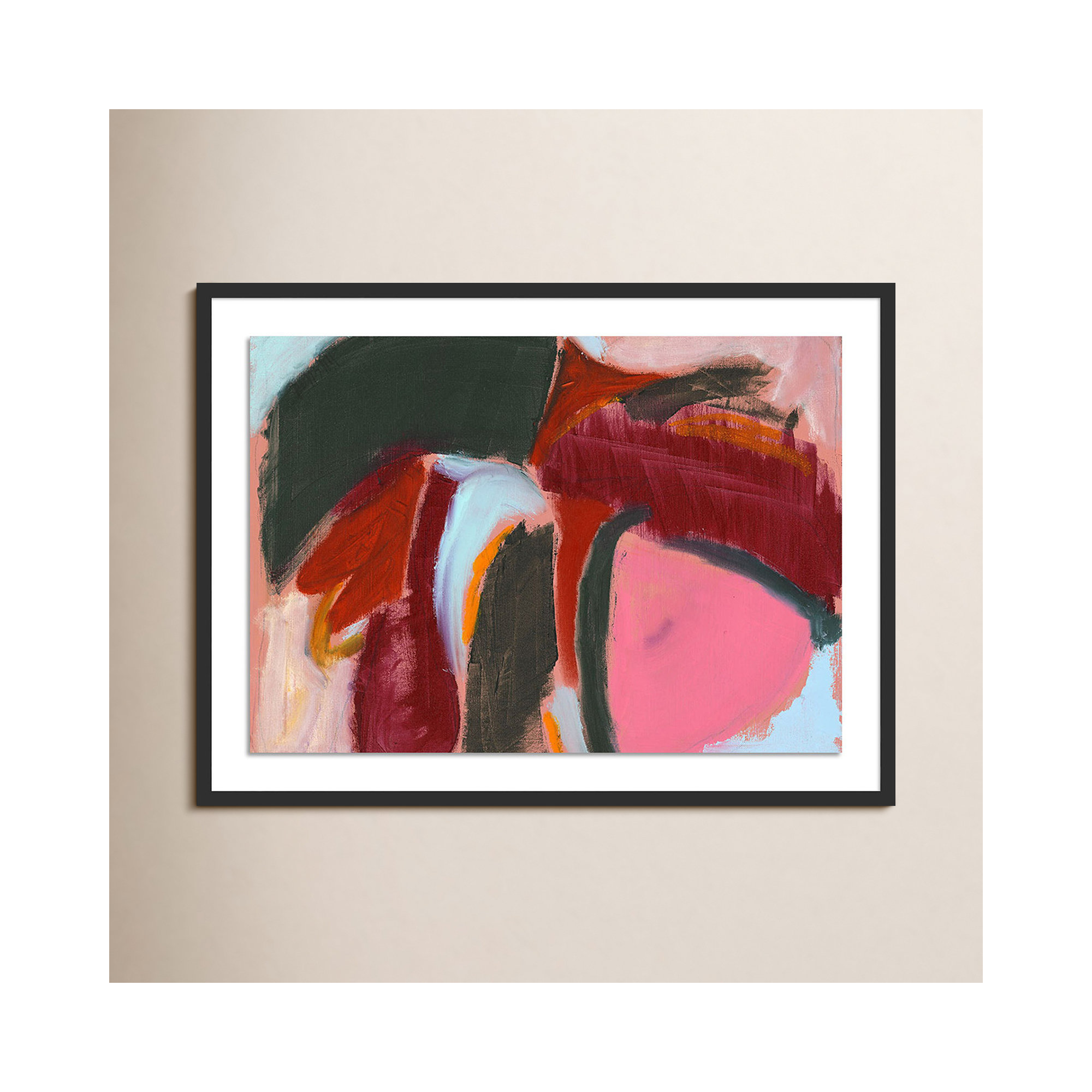 Ocean by Jill Elliott, Dark Brown, 36" H x 48" W x 2.5" D