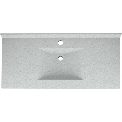 Plateau de meuble-lavabo simple 43 po Contour