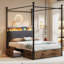 Metal Storage Bed-2111426488