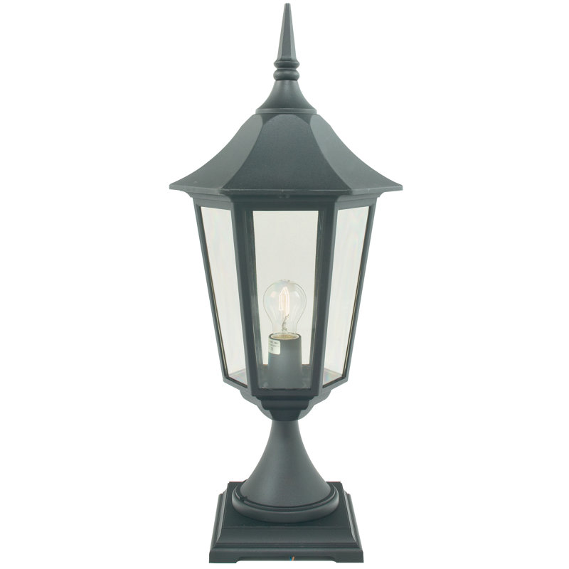 Valencia Transparent Pier Mount Light, Black, 56cm H x 25cm W x 25cm D