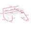Lit mezzanine en bois avec lumières DEL intégrées et tablettes de rangement-1175756691-1175756690