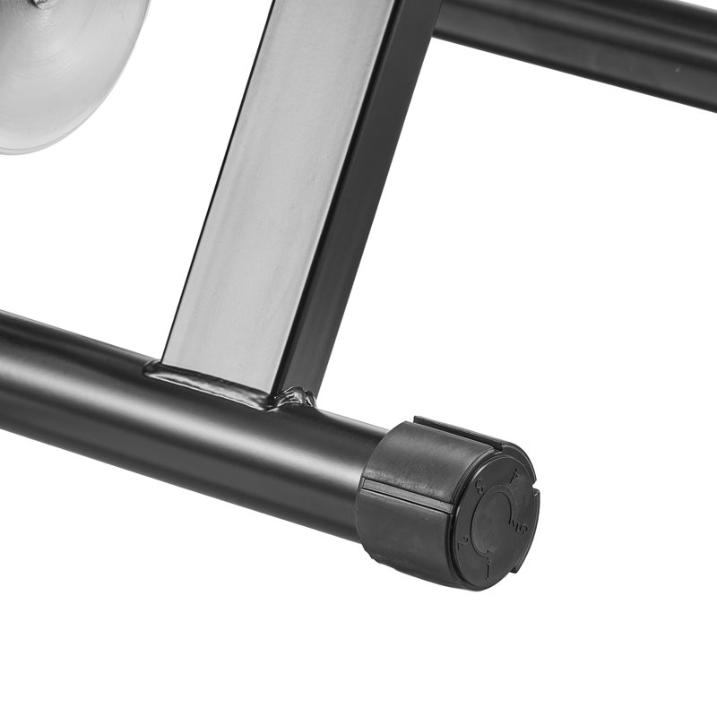 Entraîneur de vélo, roues de 26 à 29 pouces et 700C, support de vélo stationnaire pliable pour vélo d'exercice avec brochette à dégagement rapide et bloc de rehausse de roue avant, convient aux vélos de route, noir