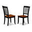 L'ensemble 5 pièces de table et chaises de cuisine comprend une table de salle à manger ronde avec piédestal et 4 chaises, noir et cerise-343565150