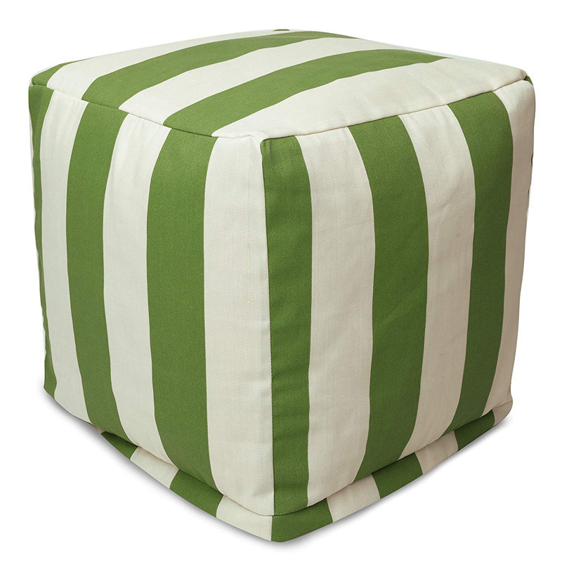 Baffin Upholstered Ottoman, Sage/Cream