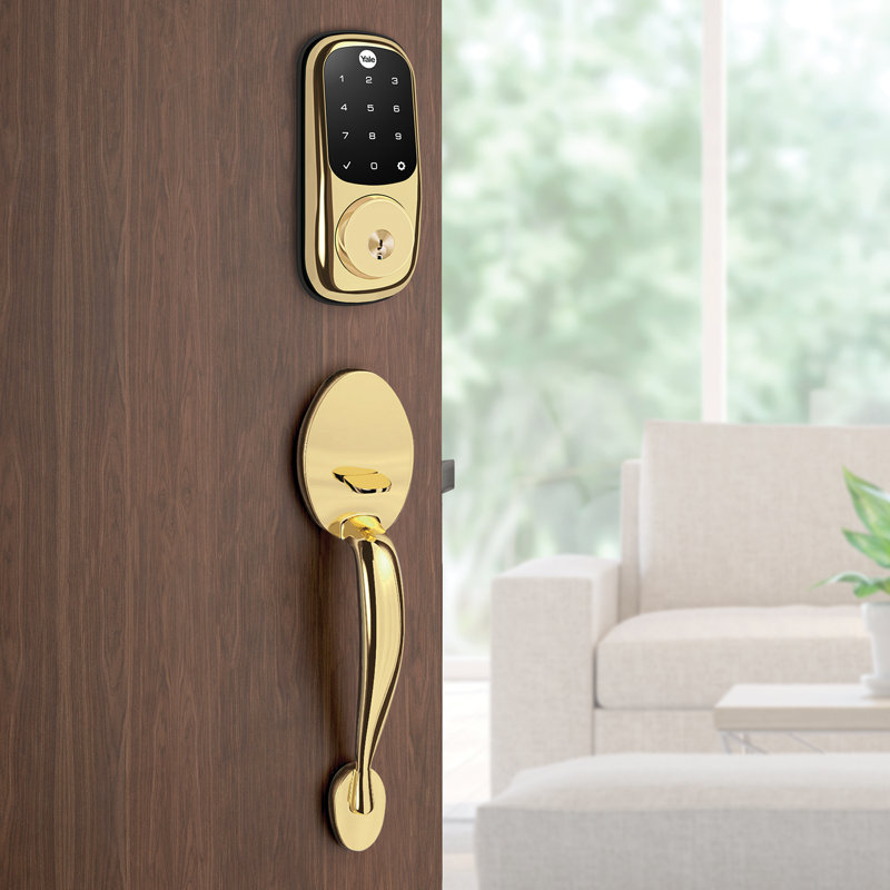 Assure Lock Touchscreen Deadbolt with ZigBee, Bright Brass