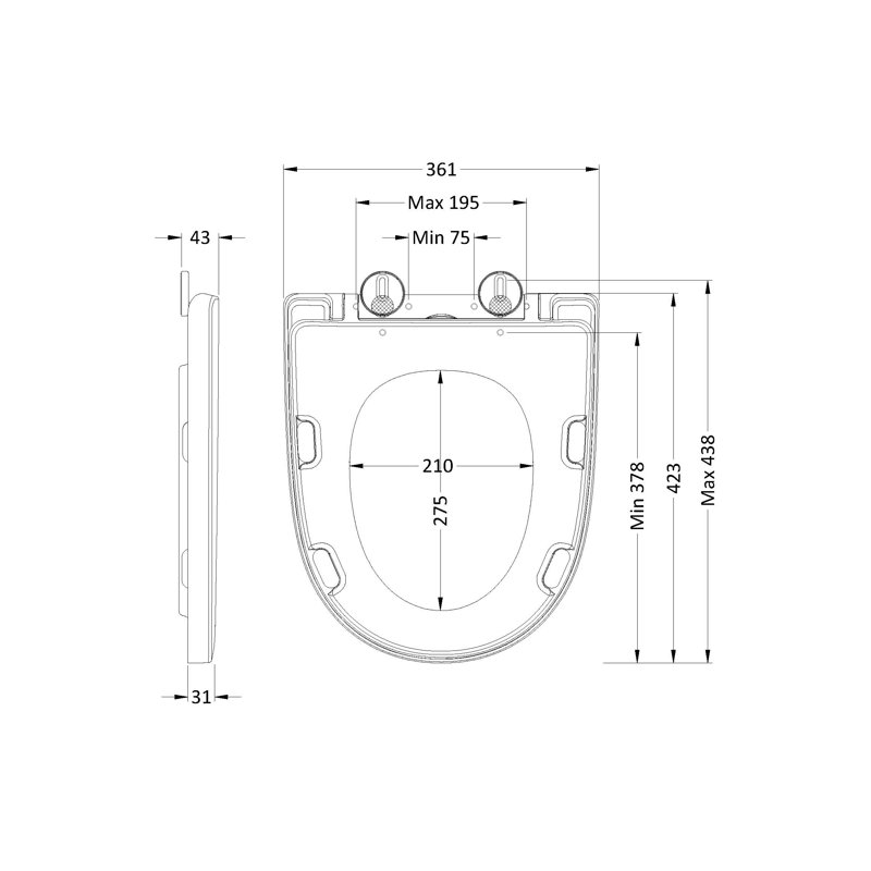 Freya Soft Close Standard Toilet Seat