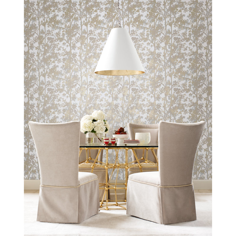 Antonia Vella Floral Metallic Wallpaper Roll by Antonia Vella, Black