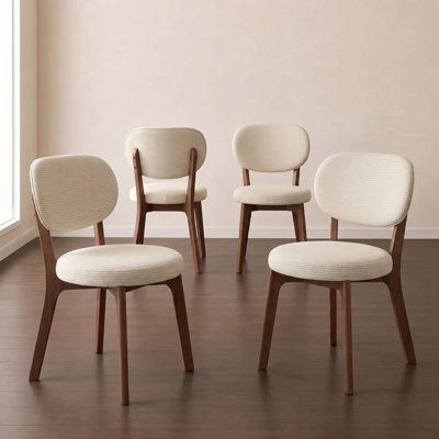 Upholstered Solid Wood Side Dining Chair