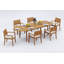 7 Pcs Grade-A Teak Wood Dining Set: 118" Double Extension Oval Table And 6 Travota Stacking Arm Chairs #11TV2606-337868973
