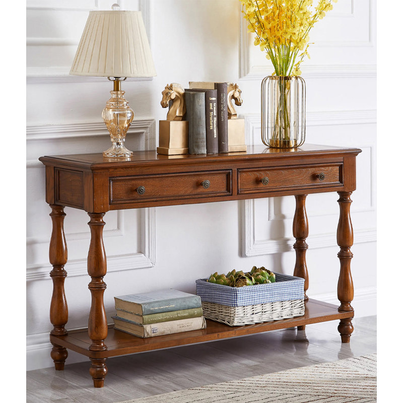 Console élégante élégante avec pieds de balustre décoratifs