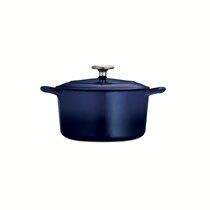 MasterPRO - Legacy Enameled Cast Iron Collection - 3.5 Quart Braiser with  Tempered Glass Lid - Gorgeous Oven to Table Presentation with Ombre Design