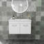 Meuble-lavabo mural 32 po avec lavabo, meuble-lavabo mural avec portes doubles, armoire de salle de bain murale, charnières à fermeture en douceur, longues poignées en métal, lavabo en céramique, blanc brillant
