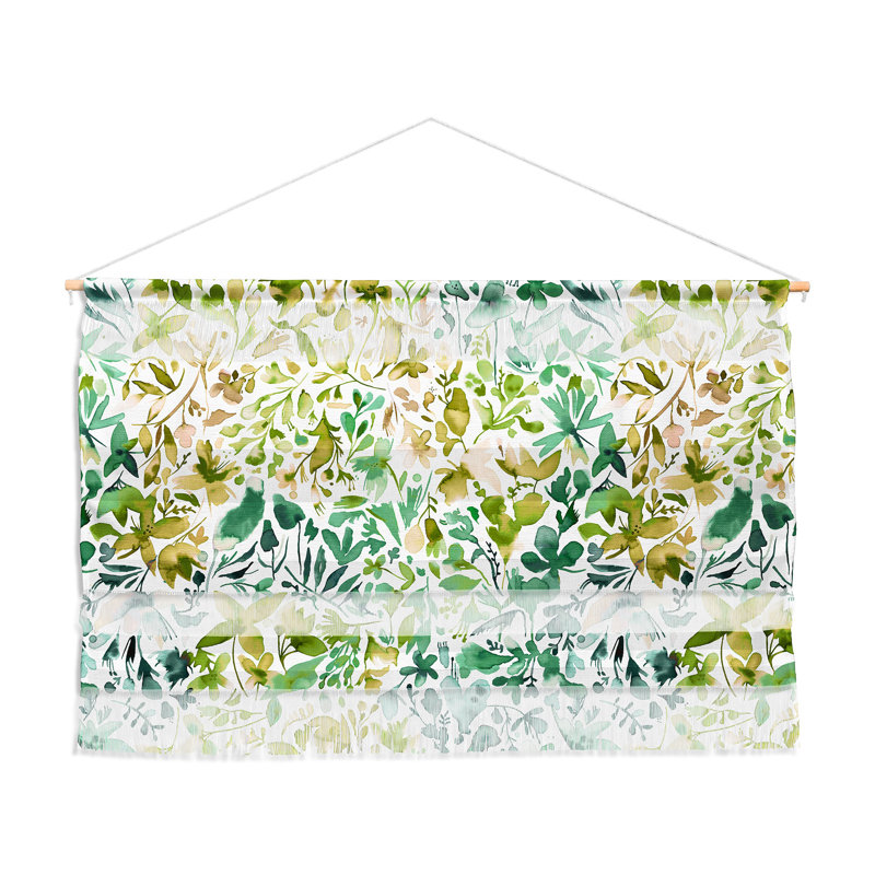 Suspension murale fleurs et plantes design Ninola, H 32 po x l 47 po x P 0,125 po