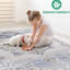 Tapis crème 5X7 avec ornement en médaillon doré