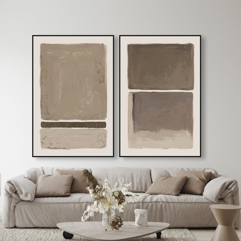 Clay Blocks Set Canvas Abstract Print by Oliver Gal, Black Frame, 10 x 15, 37"H x 55"W, Black Floater Frame