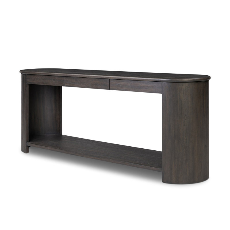 Farrow 79'' W Console Table, Smoked Black