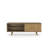 Liberty 63" Mid-Century Modern 3-Shelf TV Stand for TVs up to 60" in Rustic Brown and Natural-739012499