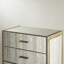 Commode haute 5 tiroirs avec miroir Antiqued