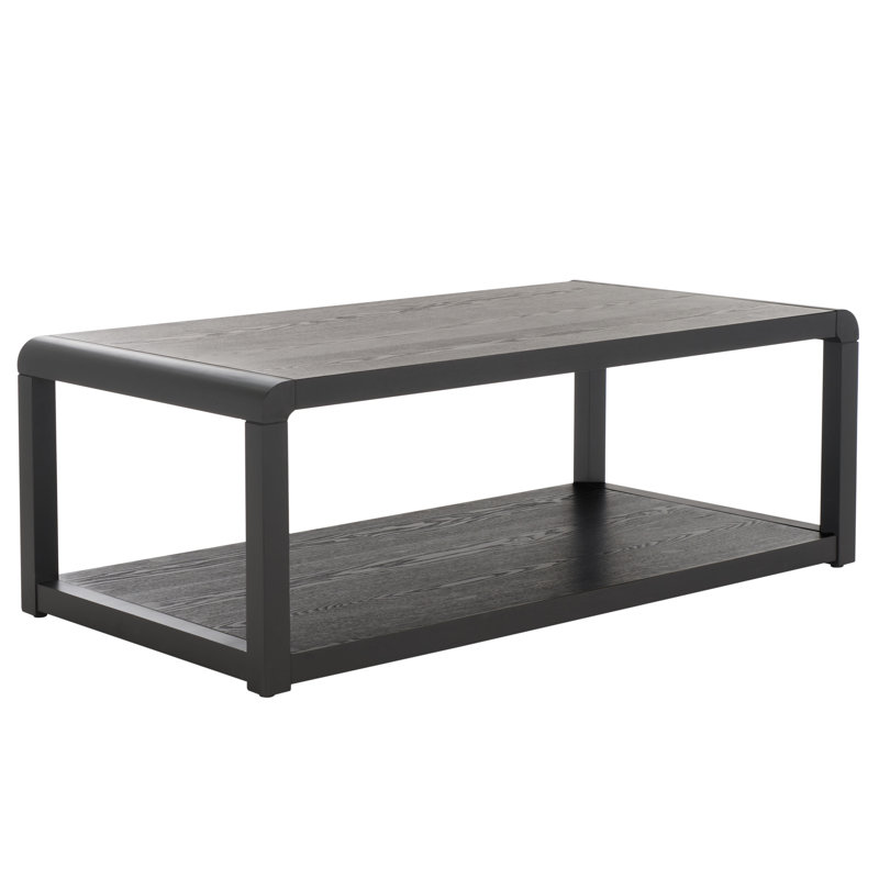 Omara Rectangular Single Coffee Table, Black
