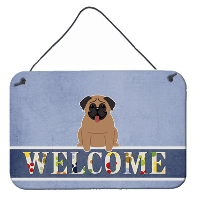 Décoration murale welcome bouledogue english
