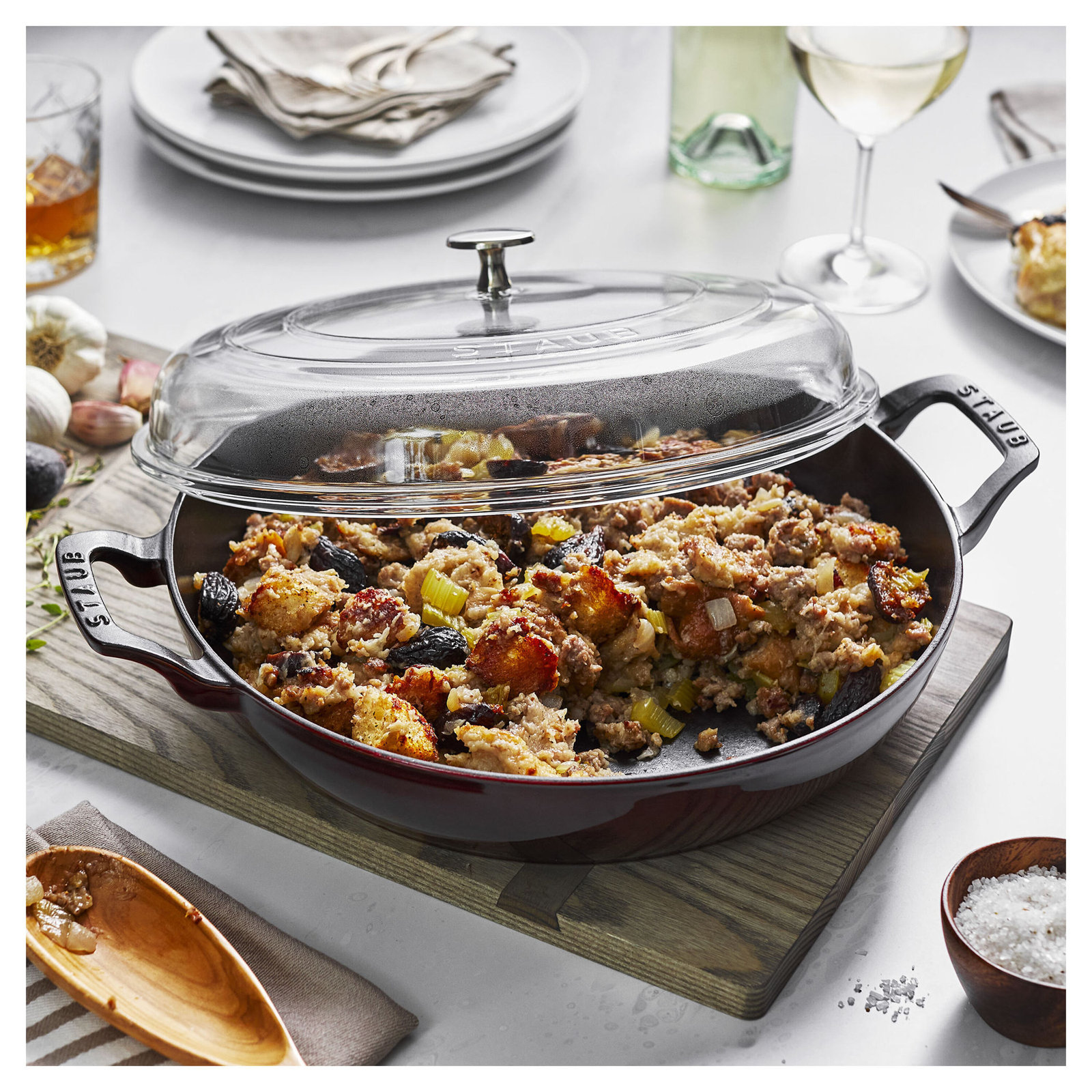 Staub Heritage Cast Iron Braiser, Grenadine