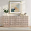 Harrison 86" Elm Wood Sideboard, Whitewash