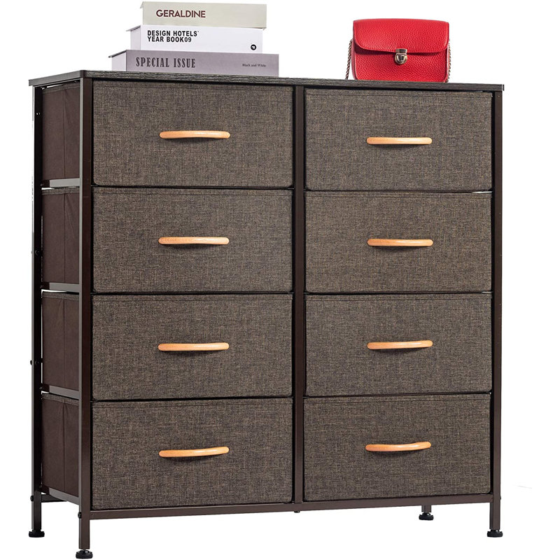 Commode 8 tiroirs Ylanzy, Brun